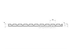Gummiboden G 6, 4mm, Breite 1200mm, 65°ShA, SBR, gerillte Ausführung, -20°C/+60°C, Ziegelfarbe, 